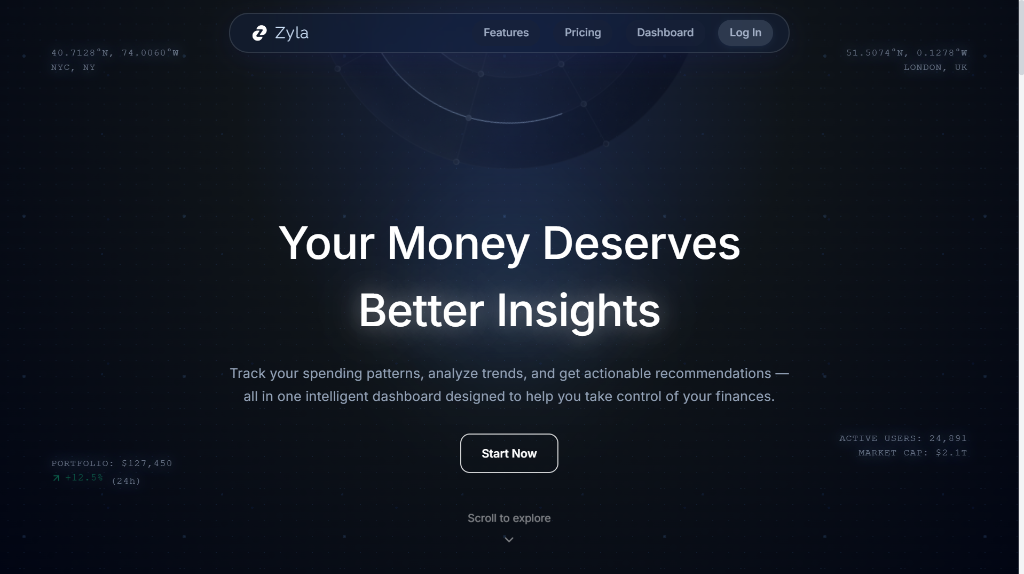 Zyla Banking Dashboard